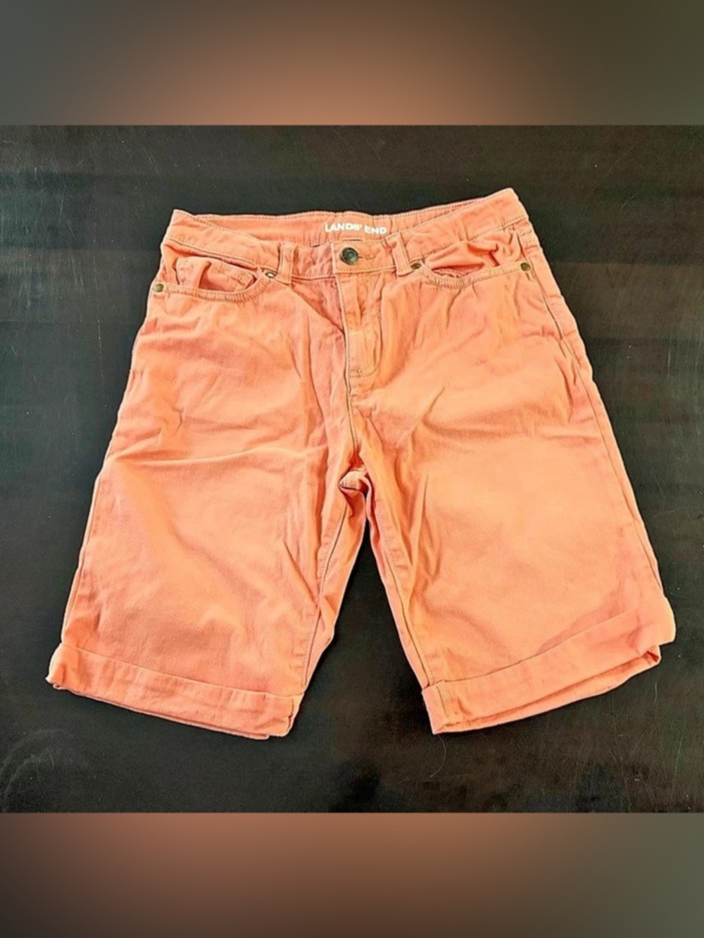 Lands' End Bermuda Shorts Orange Size 14 Like New